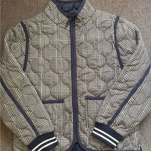 Kids Quilted Checkered Jacket